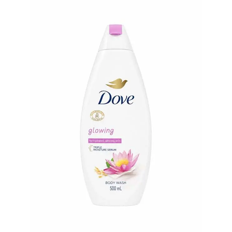 شامپو بدن داو مدل Glowing با عصاره آب برنج و گل نیلوفر ۵۰۰ میل در دلیسا